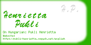 henrietta pukli business card